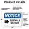 Signmission Sidewalk Detour (Right Arrow) Sign With Symbol, 24 in W x Rectangle, Vinyl Decal OS-2PACK-NS-D-1824-L-18327 - alternate 4